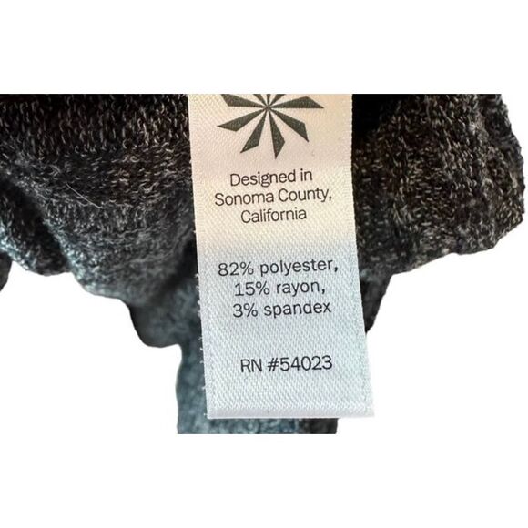 Athleta Transit Cowl Neck Ribbed Sweater Stretch Soft Ribbed Gray Women Medium - Picture 5 of 5